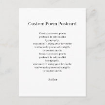 Crie Seu Cartão Postal de Poema Personalizado