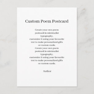 Crie Seu Cartão Postal de Poema Personalizado