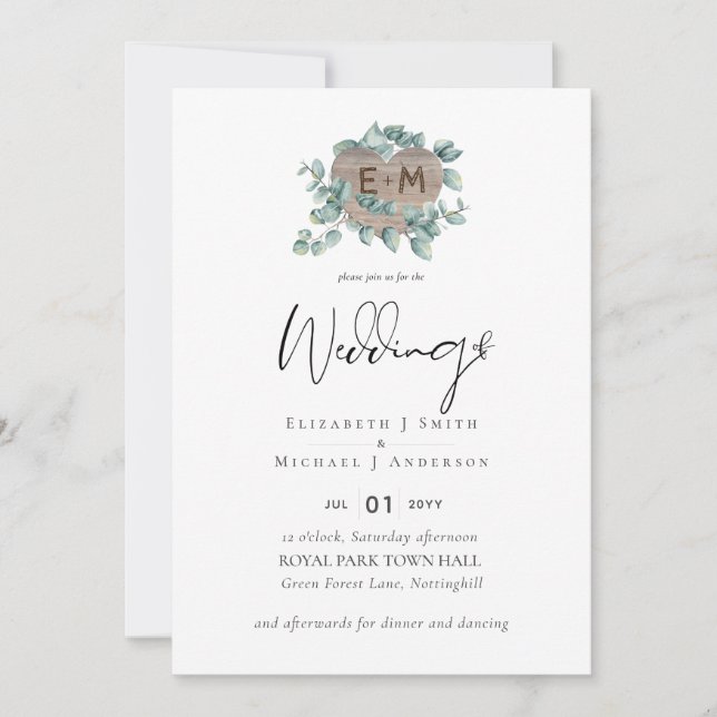 Crie Seu Casamento Eucalyptus Greenery (Frente)