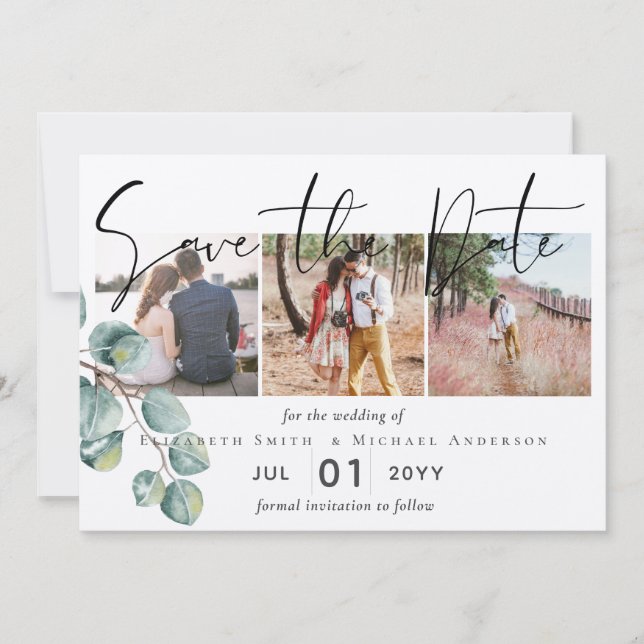 Crie Seu Casamento Personalizado Eucalyptus Greene (Frente)