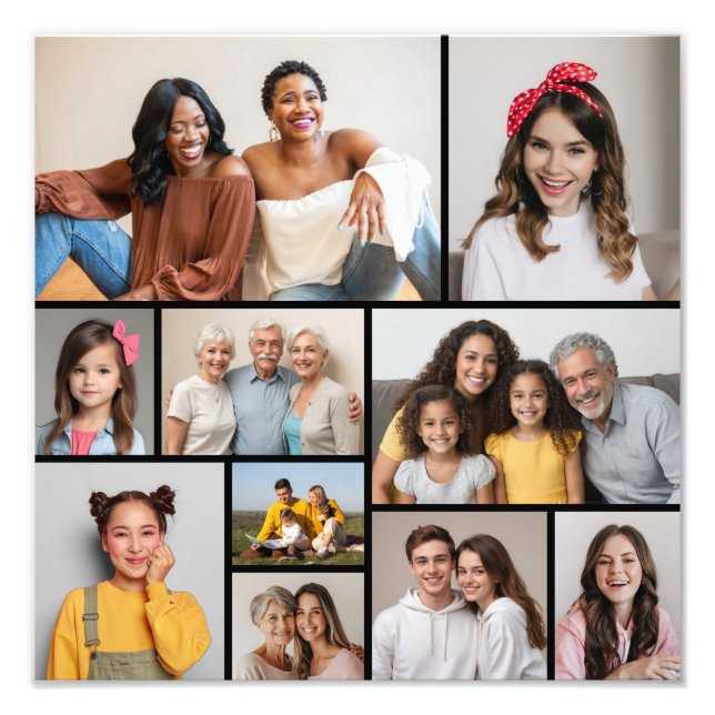 Crie seu próprio 10 Foto de Colagem de Fotos Alarg (Frente)