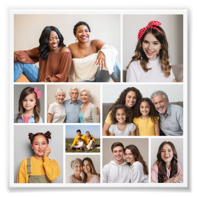 Crie seu próprio 10 Foto de Colagem de Fotos Alarg (Frente)