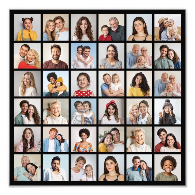 Crie seu próprio 36 Foto Collage Foto Alargamento (Frente)