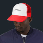 Crie seu próprio "ADD TEXT" Causal ou Boné formal<br><div class="desc">Vire cabeças e compartilhe sua vibração com este chapéu impresso personalizado, projetado com o texto personalizado "ADD TEXT" impresso na frente em uma fonte preta limpa. Seja para marcas, identidade ou diversão, a combinação de cores vermelha e branca lhe dá um estilo sério. É confortável, durável e totalmente pessoal. Suas...</div>