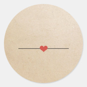 Crie seu próprio adesivo clássico redondo kraft 