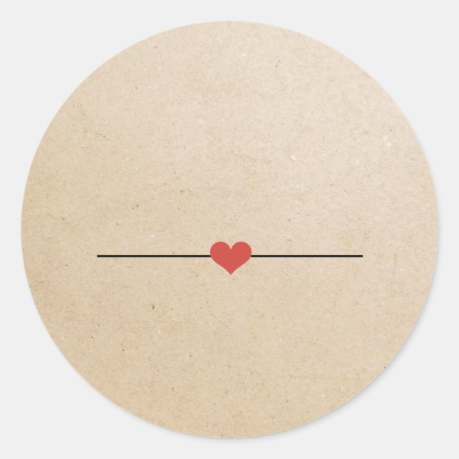 Crie seu próprio adesivo clássico redondo kraft be (Frente)