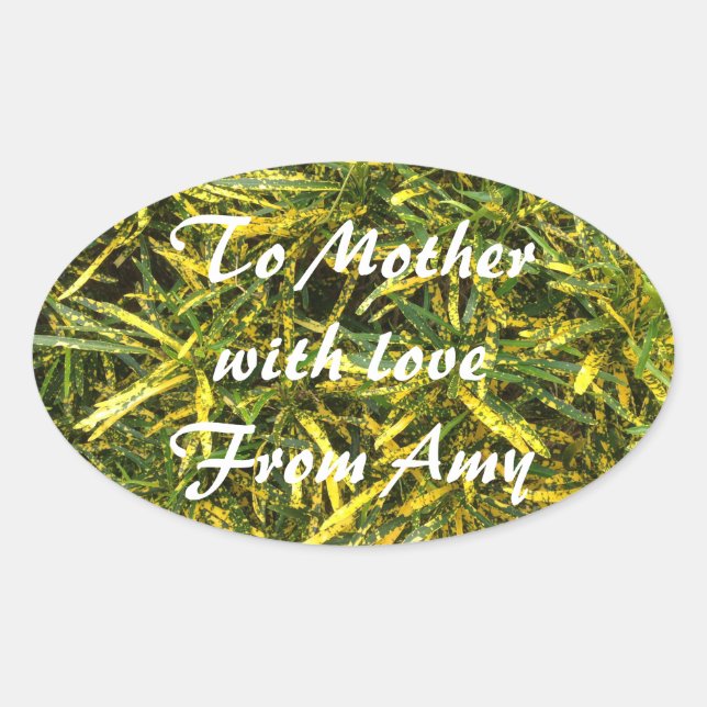 Crie seu próprio adesivo oval (Frente)