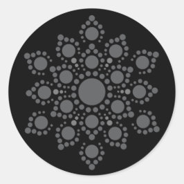 Crie seu próprio adesivo redondo clássico de Manda