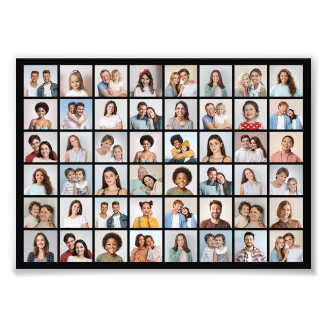 Crie Seu Próprio Aumento de Foto de Colagem de 48  (Frente)