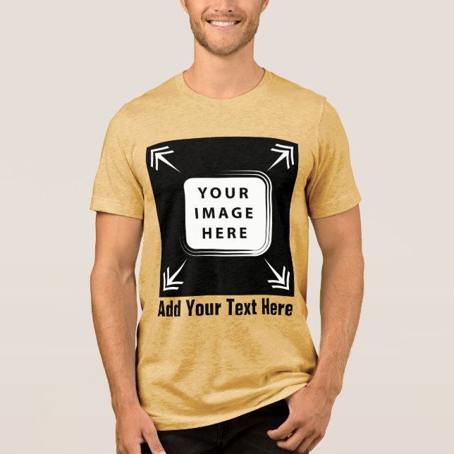 Crie seu próprio Bella+Canvas Camisa-T de três mis (Frente)