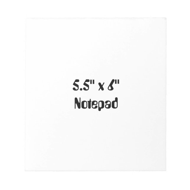 Crie seu próprio bloco de notas de 5.5" x 6" (Frente)