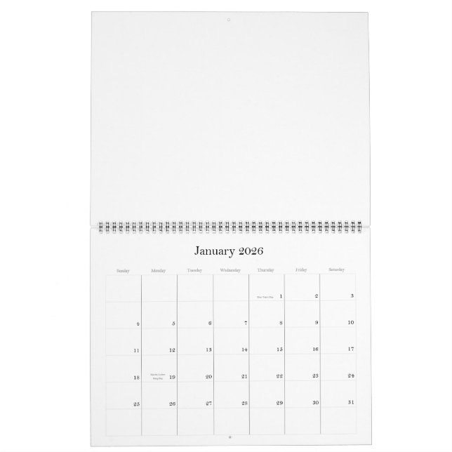 Crie seu próprio calendário (Jan 2026)