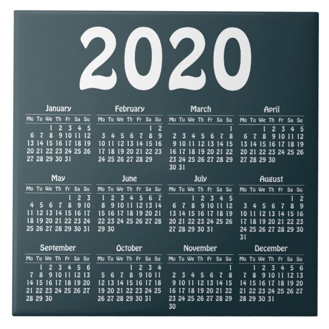 Crie seu próprio calendário 2020 (Frente)