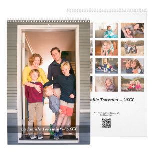 Crie Seu Próprio Calendário de Fotos Francês Perso