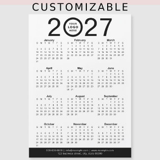 Crie seu próprio calendário de logotipo de negócio