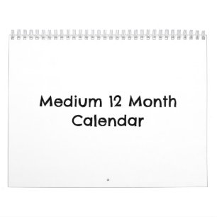 Crie seu próprio calendário mensal médio de 12 mes
