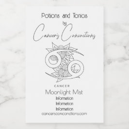 Crie seu próprio Cancer preto e branco legante