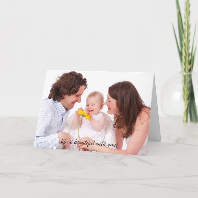 Crie seu próprio cartão com foto personalizada (Frente)