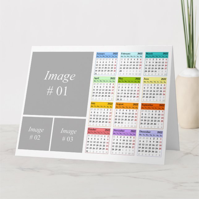 Crie seu próprio cartão de calendário 2022 (Frente)