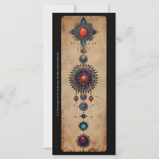 Crie Seu Próprio Cartão de Marcador de Mandalas Mí (Frente)