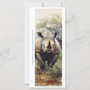 Crie Seu Próprio Cartão de Marcador de Rhinocerus 