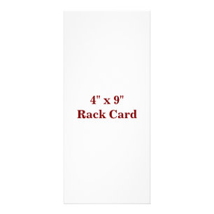 Crie seu próprio cartão de rack de 4" x 9"