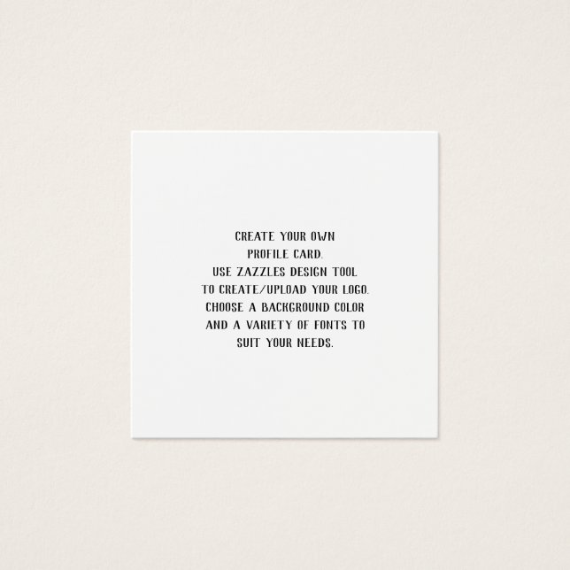 Crie seu próprio Cartão de visita (Frente)