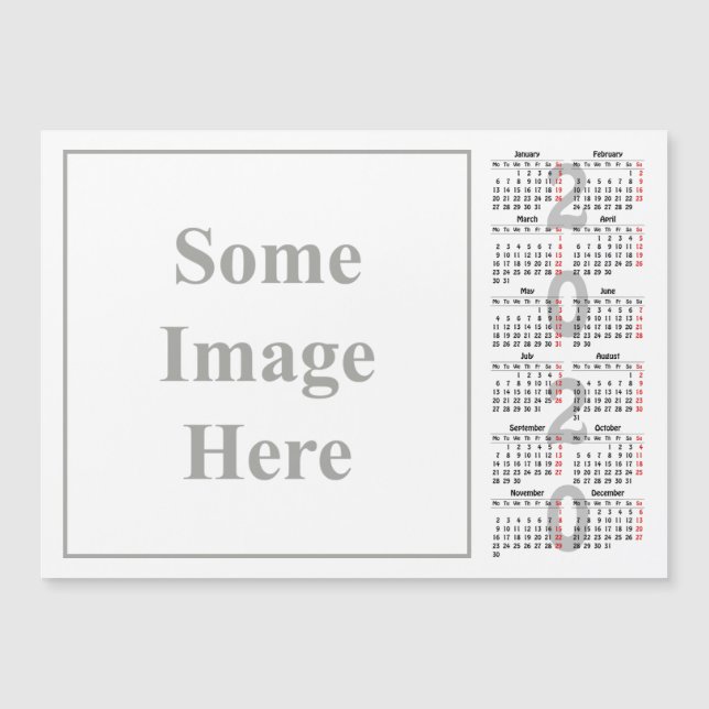 Crie seu próprio cartão magnético de calendário 20 (Frente)