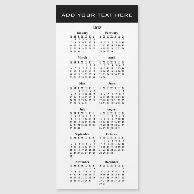 Crie Seu Próprio Cartão Magnético De Calendário Pe (Frente)