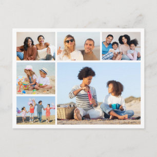 Crie seu próprio cartão postal de colagem de 6 fot