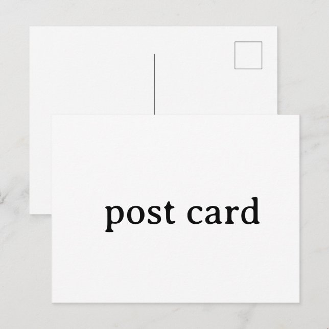 Crie Seu Próprio Cartão Postal de Design Simples P (Frente/Verso)