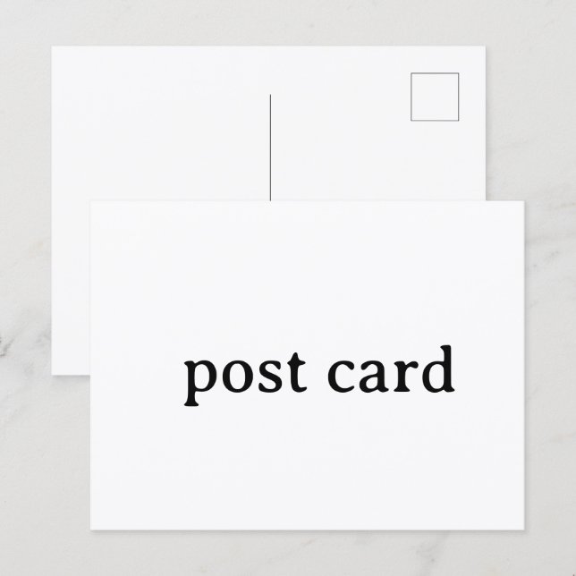 Crie Seu Próprio Cartão Postal de Design Simples P (Frente/Verso)