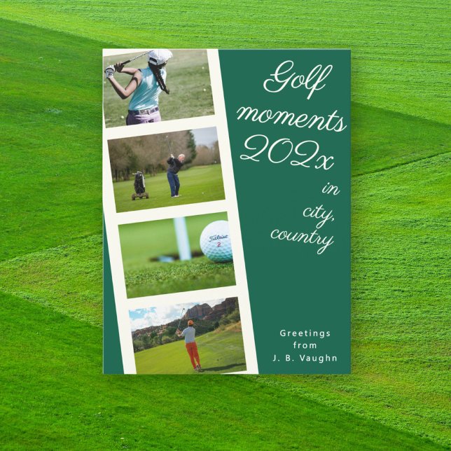 Crie seu próprio cartão postal de férias de golfe (Criador carregado)