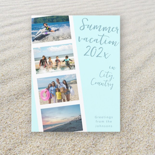 Crie seu próprio cartão postal de férias de verão (Criador carregado)