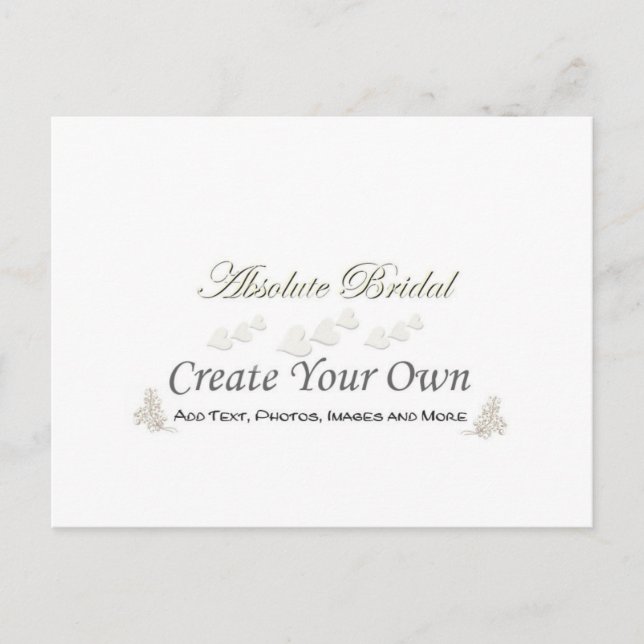 Crie seu próprio cartão postal RSVP (Frente)