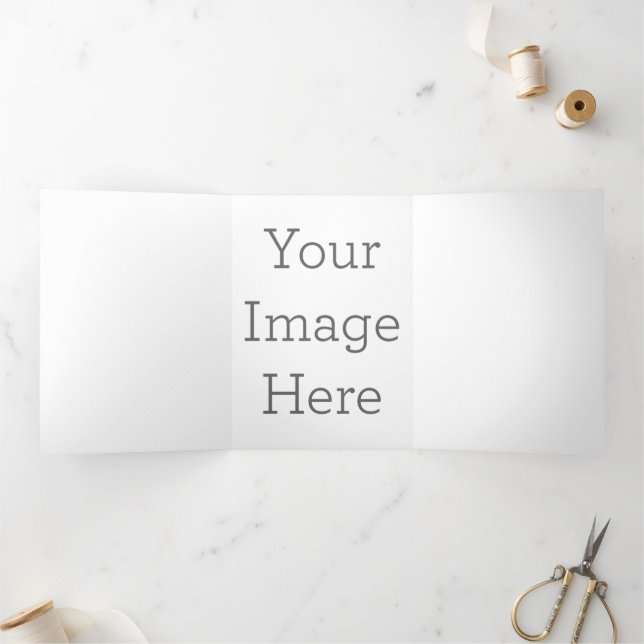 12,7 x 17,8 cm Cartão Programa com dobra Tripla (Dentro)