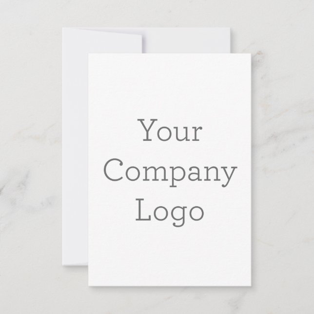 Cartão de agradecimento folha única 8.9 cm x 12.7 cm (Frente)