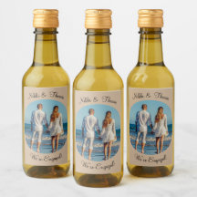 Crie seu próprio Casal de nome do Noivado bege de