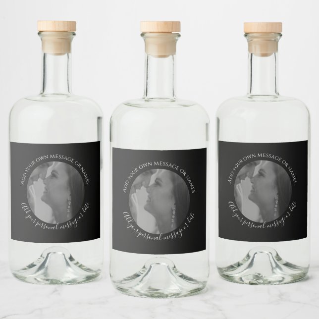 Crie Seu Próprio Casamento De Garrafa De Licor De  (Garrafas)