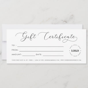 Crie seu próprio certificado de presente com logot