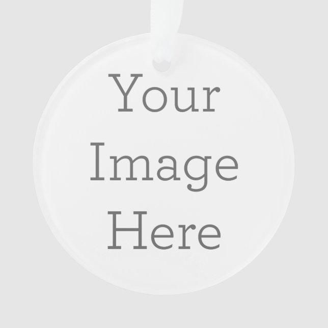 Ornamento de acrílico Ornamento de círculo de acrílico (Frente)