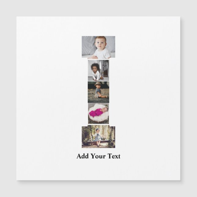 Crie Seu Próprio Colagem de Fotos com a Letra I (Frente)