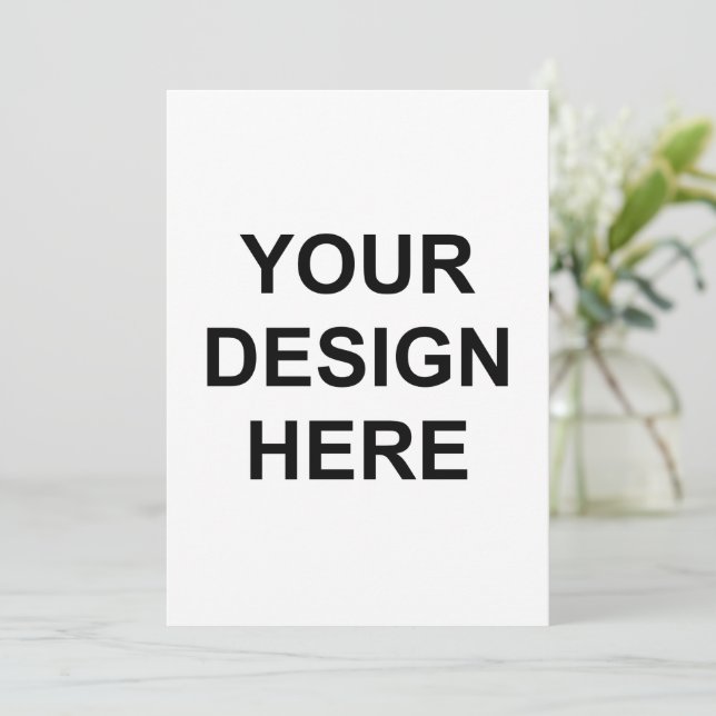 crie seu próprio convite 5x7 frente e verso (Em pé/Frente)