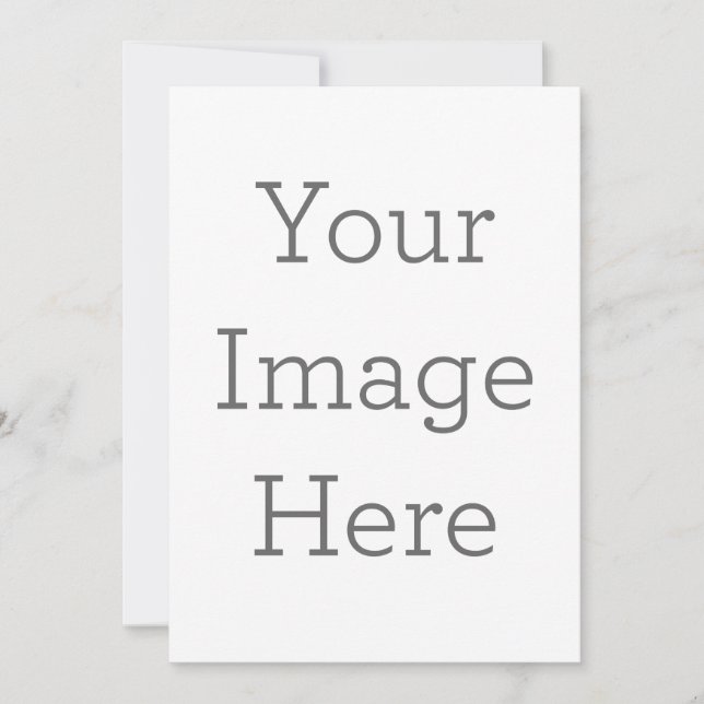 Convite simples, Tamanho: 12,7 cm x 17,8 cm, Papel: Fosco , Canto: Quadrado, Envelopes: Branco, Qualidade de impressão: Padrão (Frente)