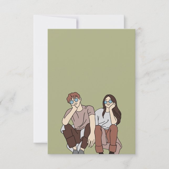 Crie Seu Próprio Convite De Casamento De 5" x 7" (Frente)