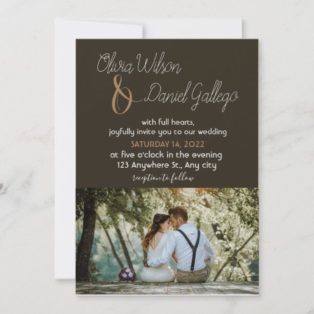 Crie seu próprio convite de casamento luxuoso (Frente)