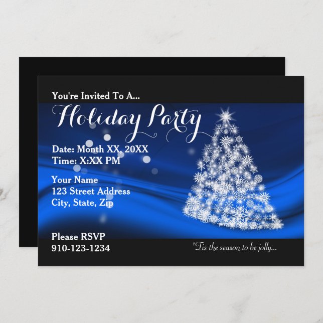 Crie seu próprio Convite de festas de Natal (Frente/Verso)