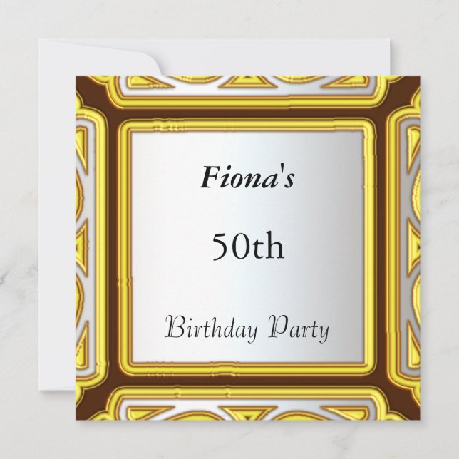 Crie seu próprio convite Dourado (Frente)