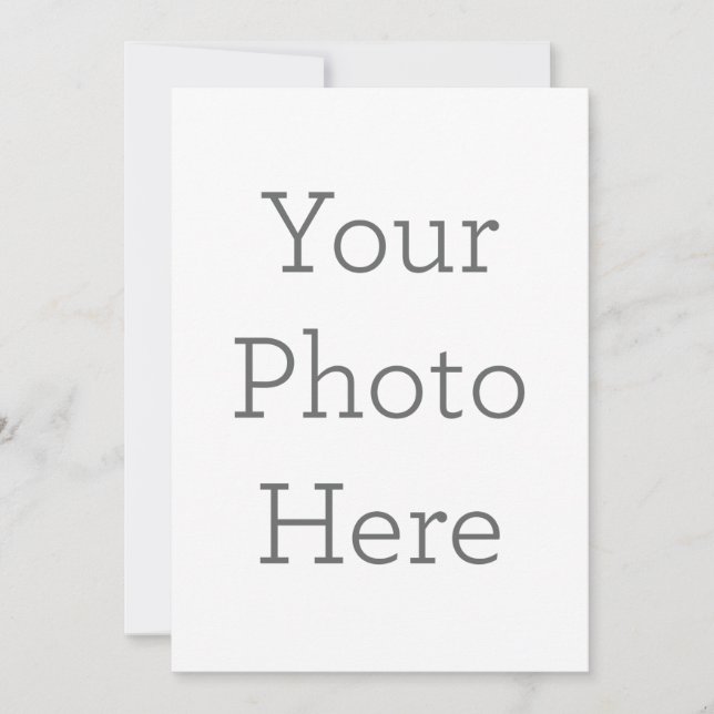 Convite simples, Tamanho: 12,7 cm x 17,8 cm, Papel: Fosco , Canto: Quadrado, Envelopes: Branco, Qualidade de impressão: Padrão (Frente)