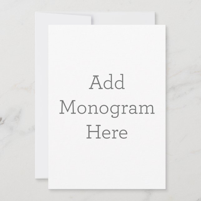 Convite simples, Tamanho: 12,7 cm x 17,8 cm, Papel: Fosco, Canto: Quadrado, Envelopes: Branco, Qualidade de impressão: Padrão (Frente)